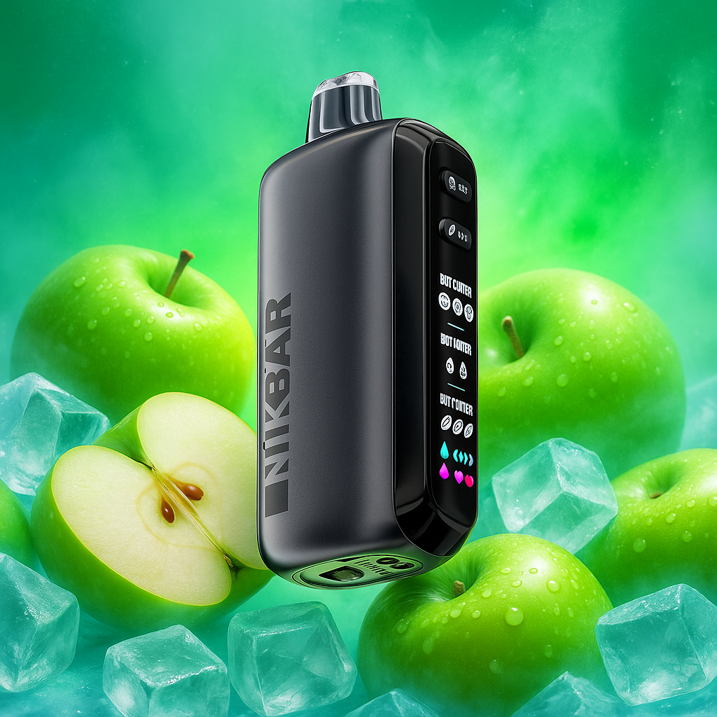 Pod descartable Nikbar Triple Chill 40000 Puffs Sour Apple Ice
