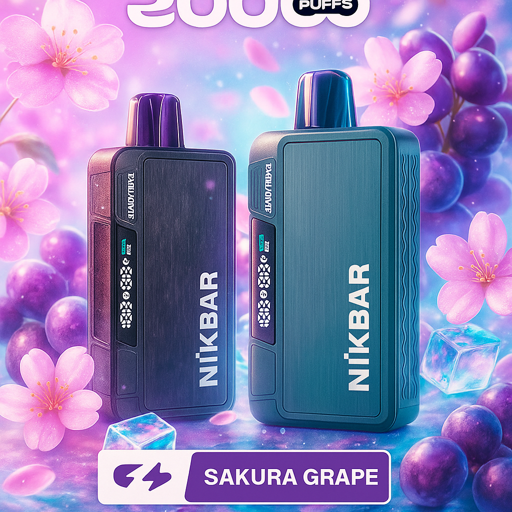 Pod descartable Nikbar 30000 Puffs Sakura Grape