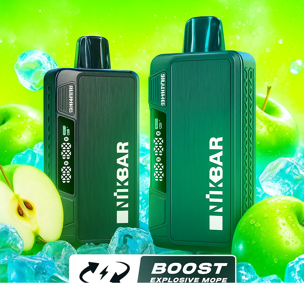 Pod descartable Nikbar 30000 Puffs Sour Apple Ice