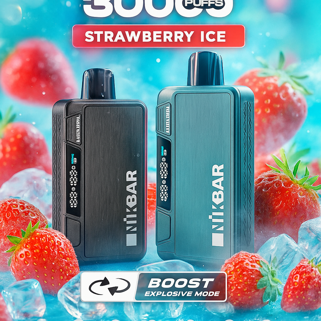 Pod descartable Nikbar 30000 Puffs Strawberry Ice