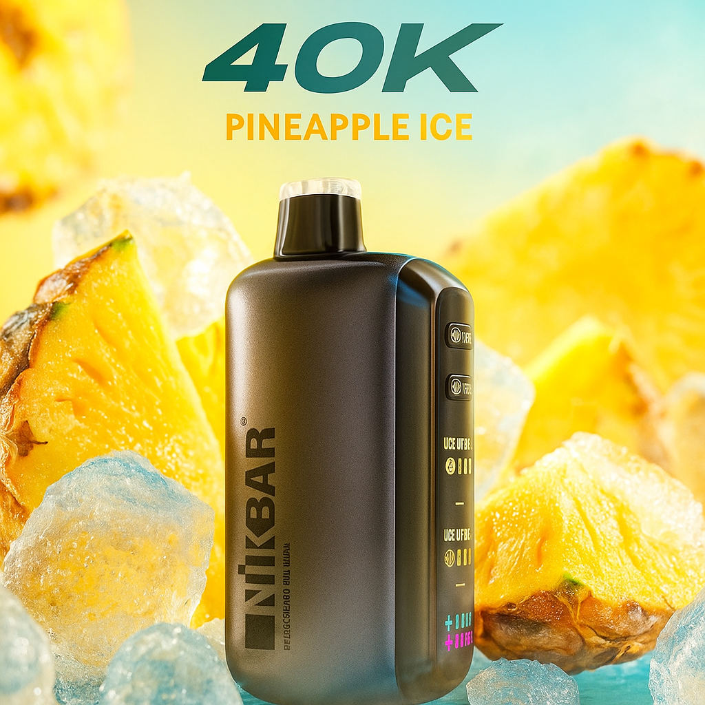 Pod descartable Nikbar Ice Baby 40000 Puffs Pineapple Ice