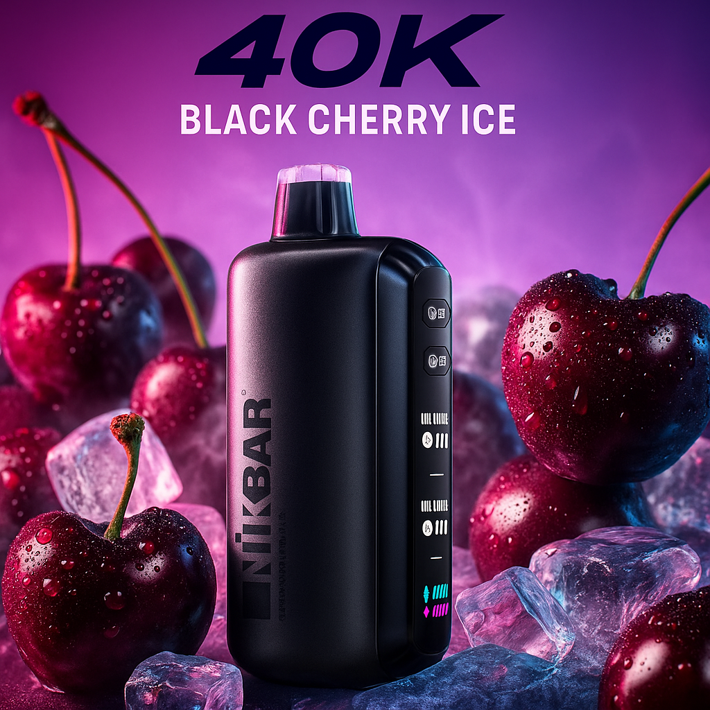 Pod descartable Nikbar Ice Baby 40000 Puffs Black Cherry Ice