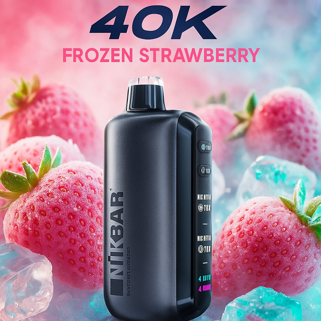Pod descartable Nikbar Ice Baby 40000 Puffs Frozen Strawberry