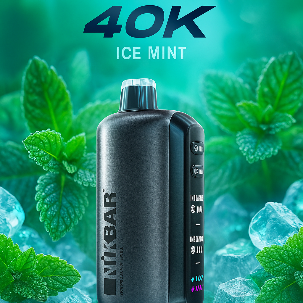 Pod descartable Nikbar Ice Baby 40000 Puffs Ice Mint