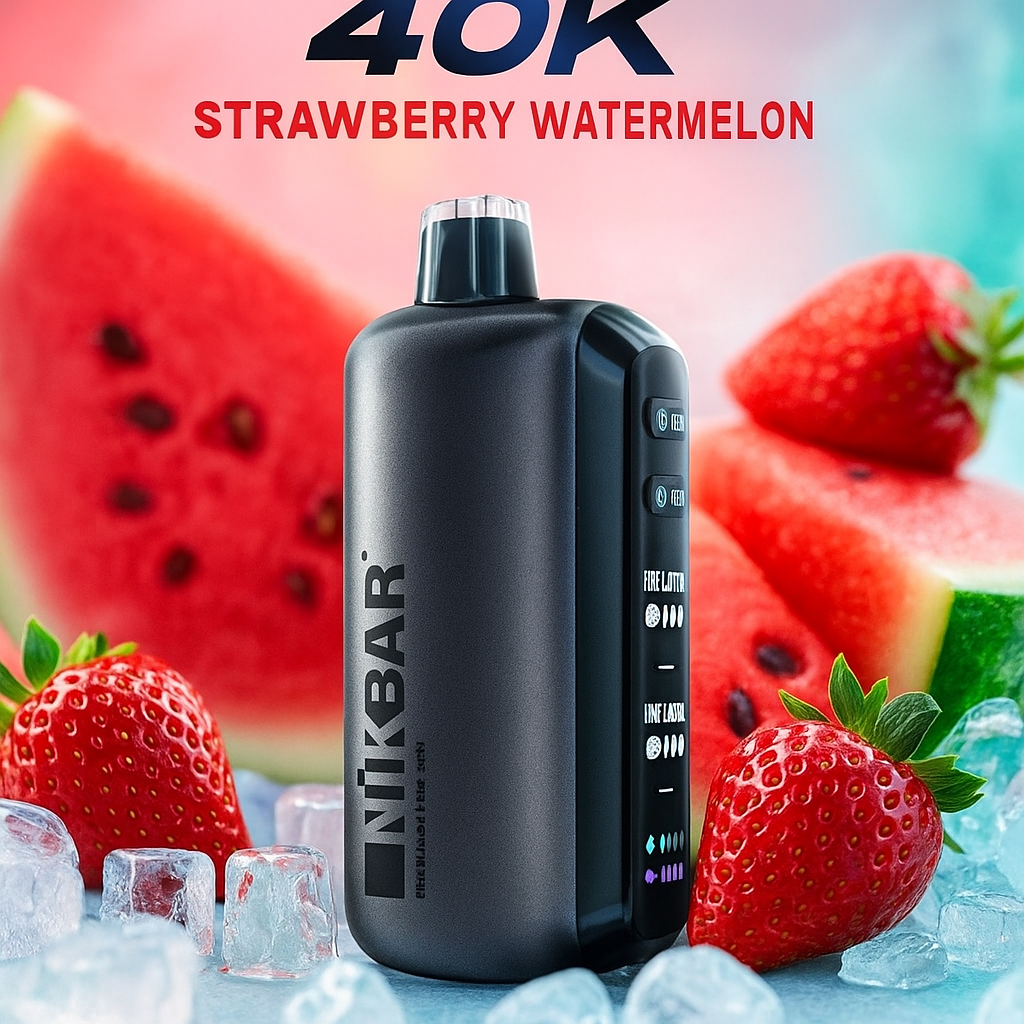 Pod descartable Nikbar Ice Baby 40000 Puffs Strawberry Watermelon
