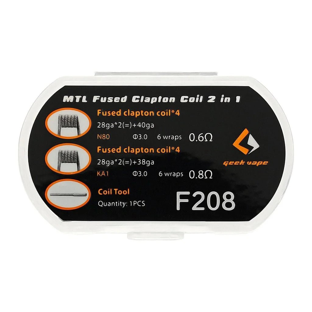 Geekvape F208 MTL Fused Clapton Coil 2 en 1 - Tienda Vapor