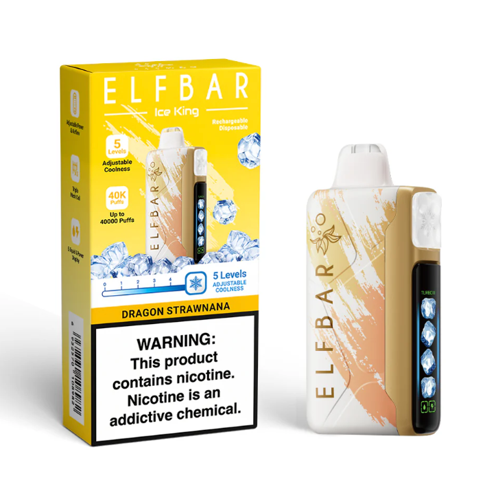 Pod descartable ElfBar Ice King 40000 Puffs Dragon Strawnana - Tienda Vapor