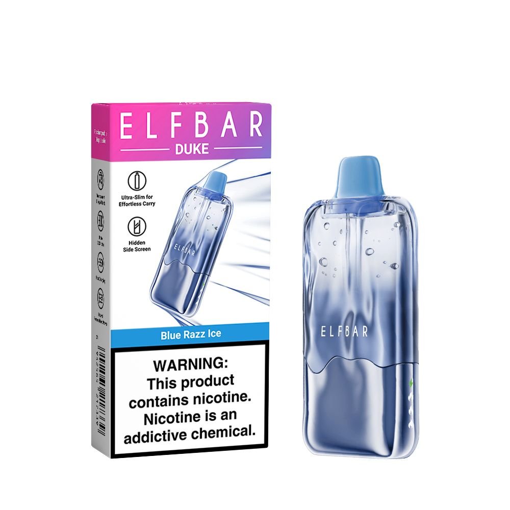 Pod descartable Elfbar Duke Blue Razz Ice 35K - Tienda Vapor