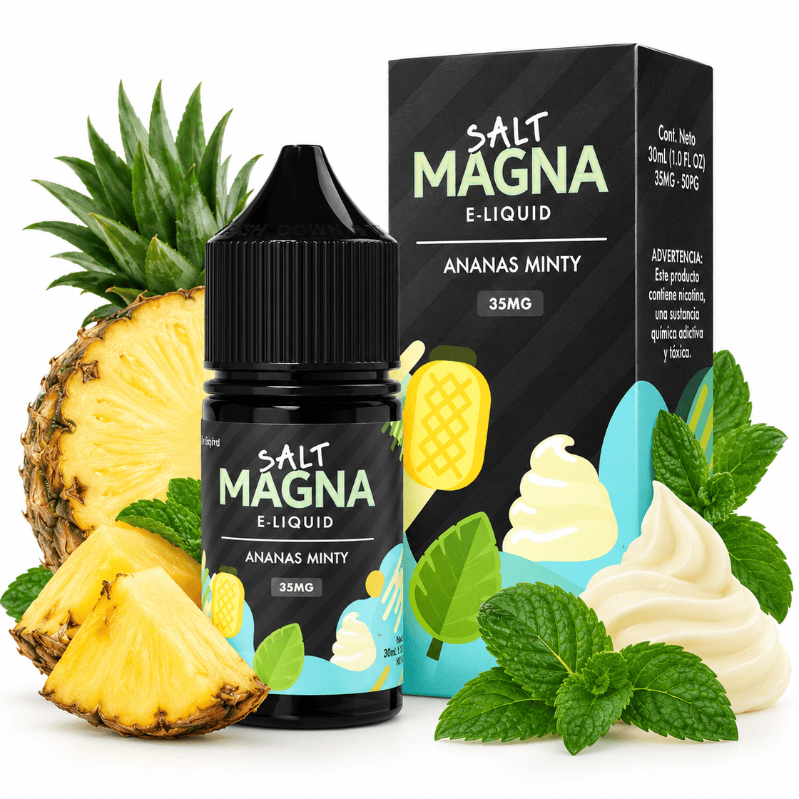 Líquido Magna Salt Nic Anana Minty 30ml - Tienda Vapor