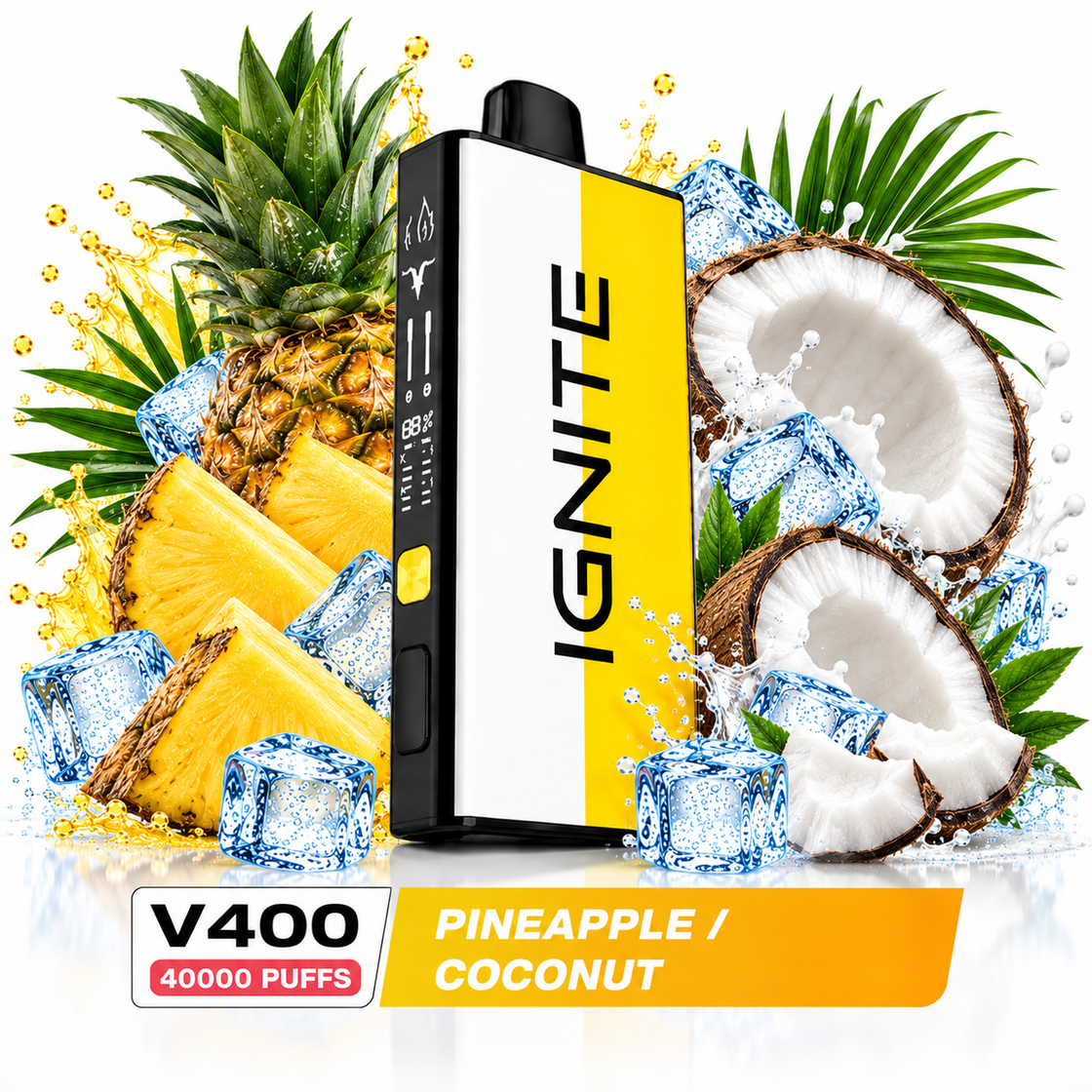 Pod descartable Ignite V400 40000 puffs Mix Pineapple / Coconut
