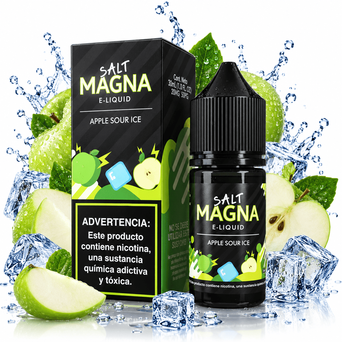Líquido Magna Salt Nic Apple Sour Ice 30ml - Tienda Vapor