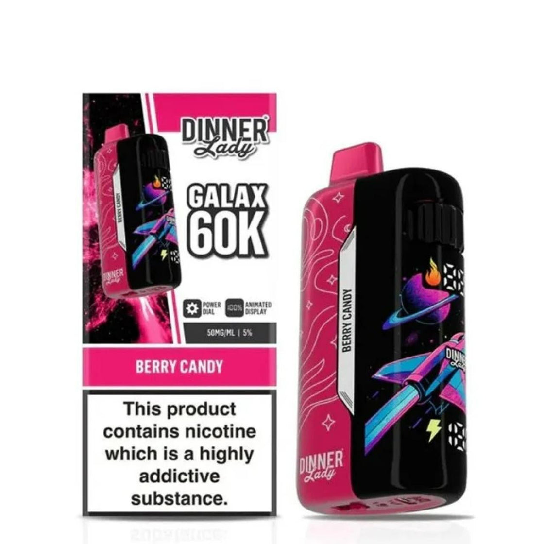 Pod descartable Dinner Lady Galax 60K Berry Candy - Tienda Vapor