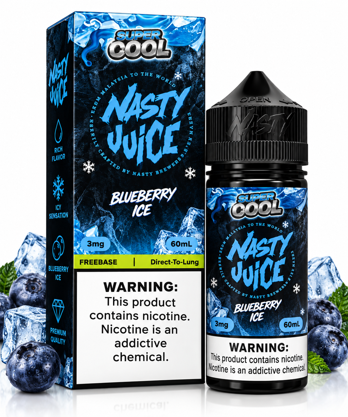 Líquido Nasty Juice Super Cool Blueberry Ice 60ml