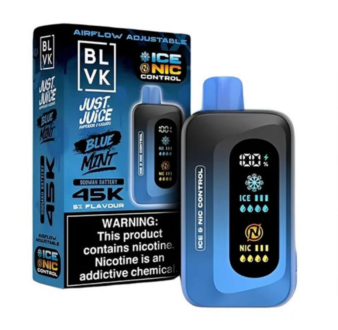 Pod descartable BLVK Just Juice 45000 puffs Blue Mint
