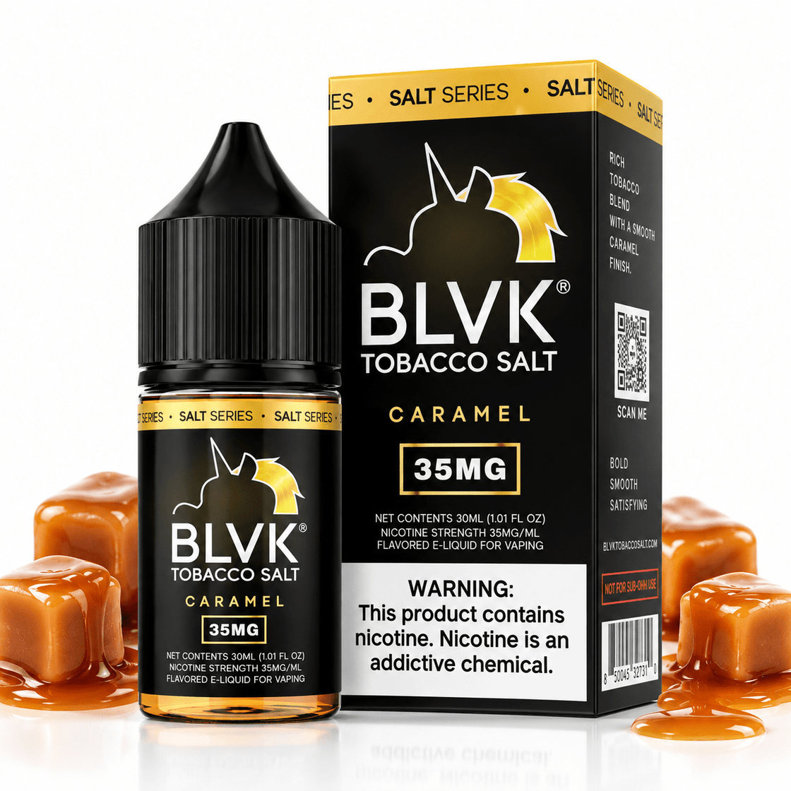 Líquido BLVK Salt Nic Sweet Caramel Tabaco 30ml - Tienda Vapor