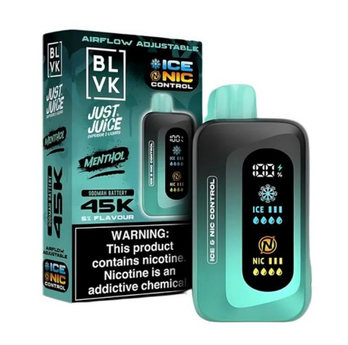 Pod descartable BLVK Just Juice 45000 puffs Menthol