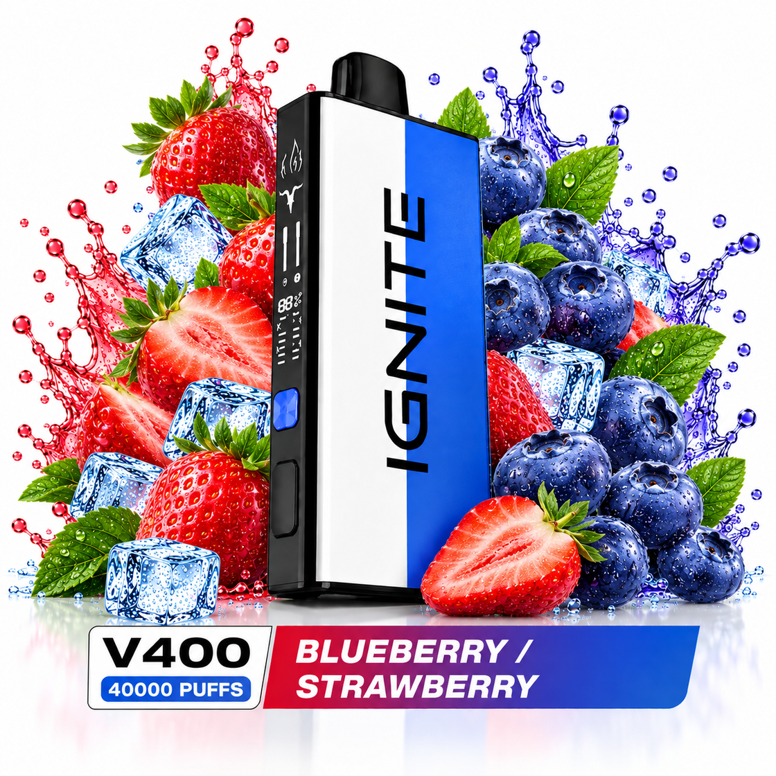 Pod descartable Ignite V400 40000 puffs Mix Blueberry / Strawberry