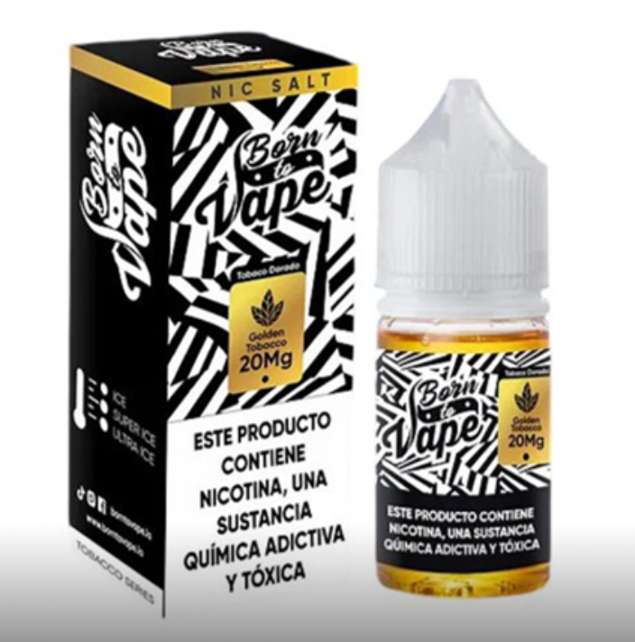 Líquido BTV Born to Vape Salt Nic Golden Tabacco 30 ml