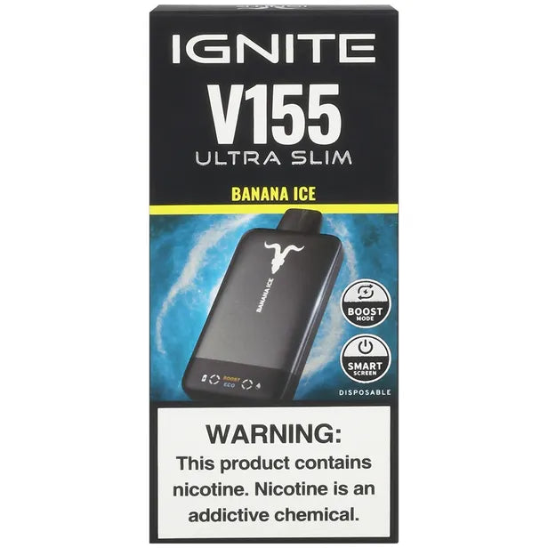 Pod descartable Ignite V155 Ultra Slim 15500 Puffs Banana Ice - Tienda Vapor
