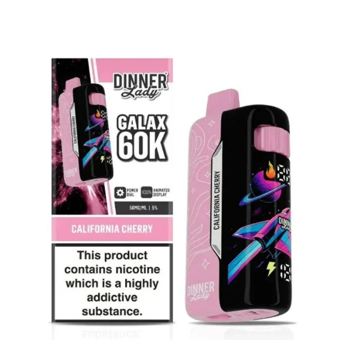 Pod descartable Dinner Lady Galax 60K California Cherry - Tienda Vapor
