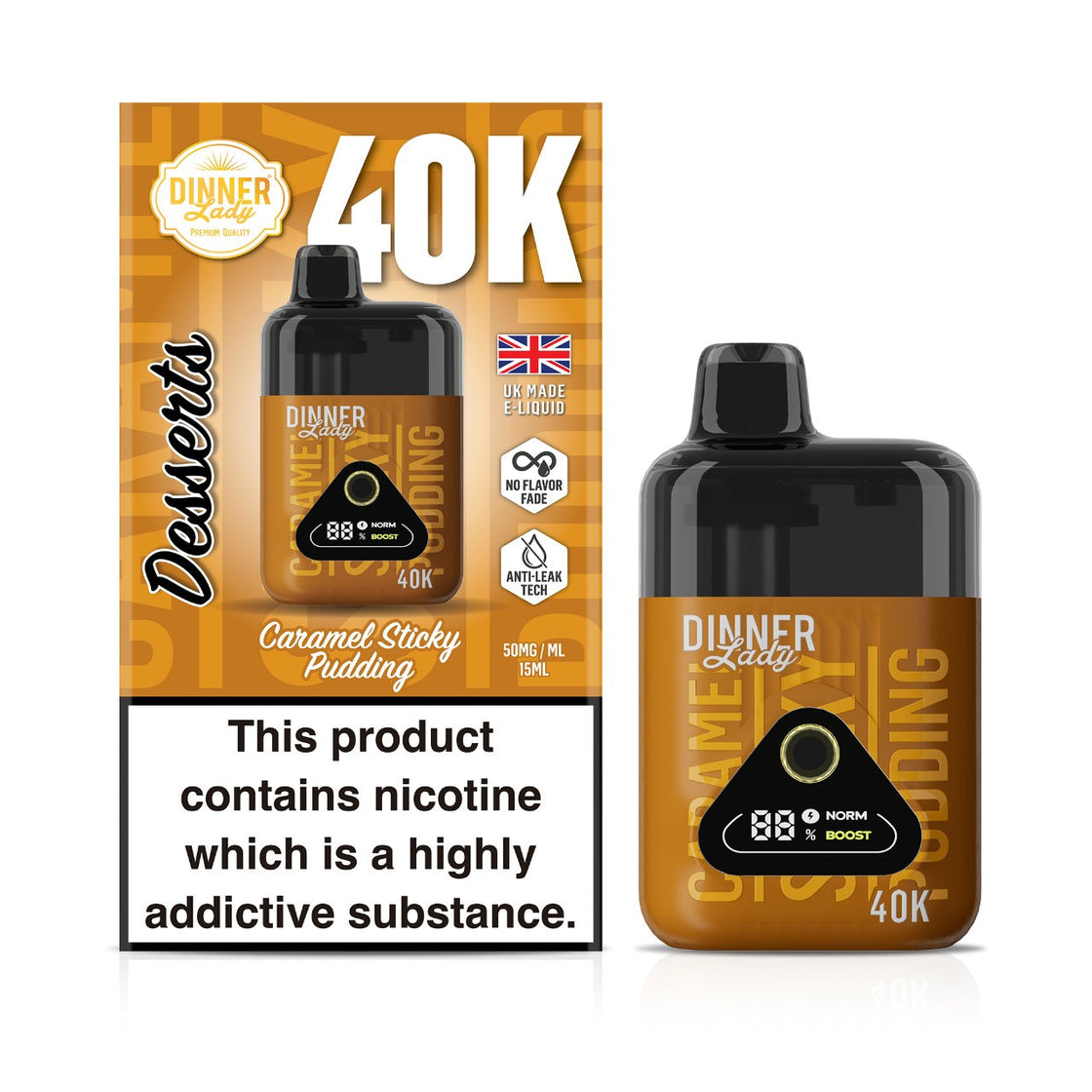 Pod descartable Dinner Lady Desserts Caramel Sticky Pudding 40K