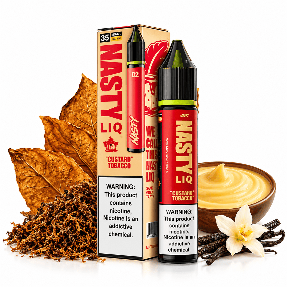 Liquido Nasty Salt Nic New Custard Tobacco 30ml - Tienda Vapor