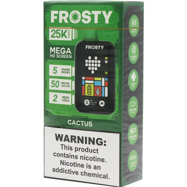 Pod descartable Frosty 25000 puffs Cactus - Tienda Vapor