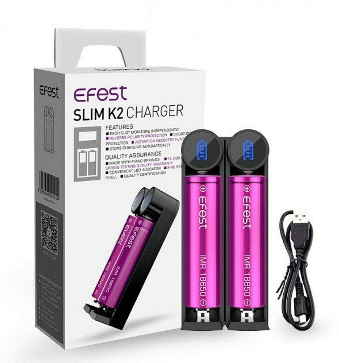 Cargador Efest SLIM K2 - Tienda Vapor
