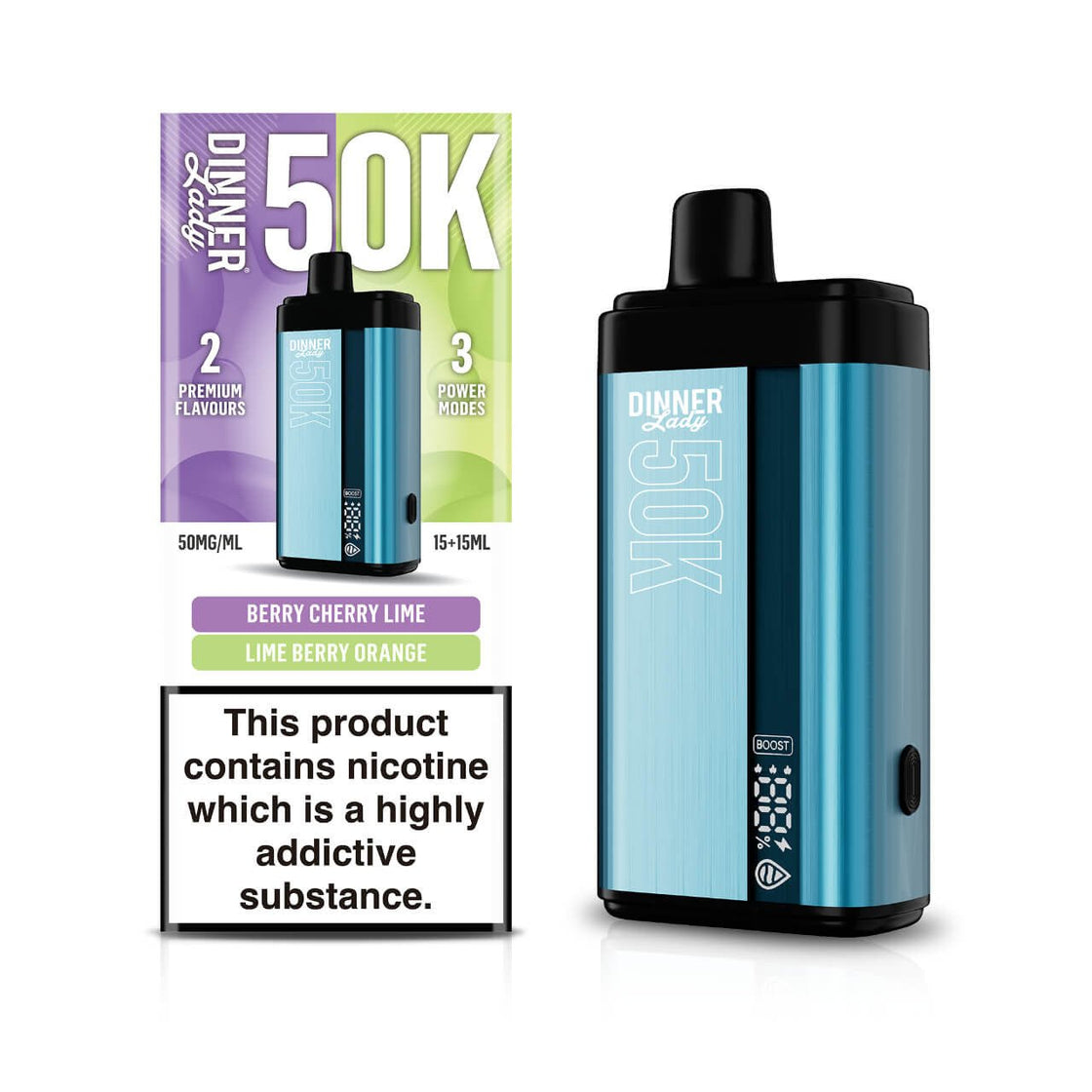 Pod descartable Dinner Lady Berry Cherry Lime / Lime Berry Orange 50K Dual Flavor - Tienda Vapor