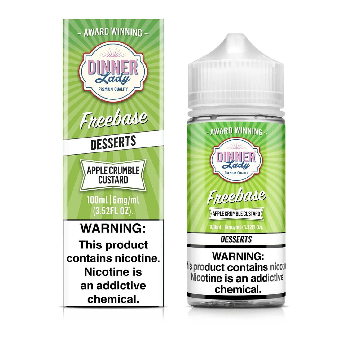 Líquido Dinner Lady Apple Crumble Custard 100ml E-Juice - Tienda Vapor