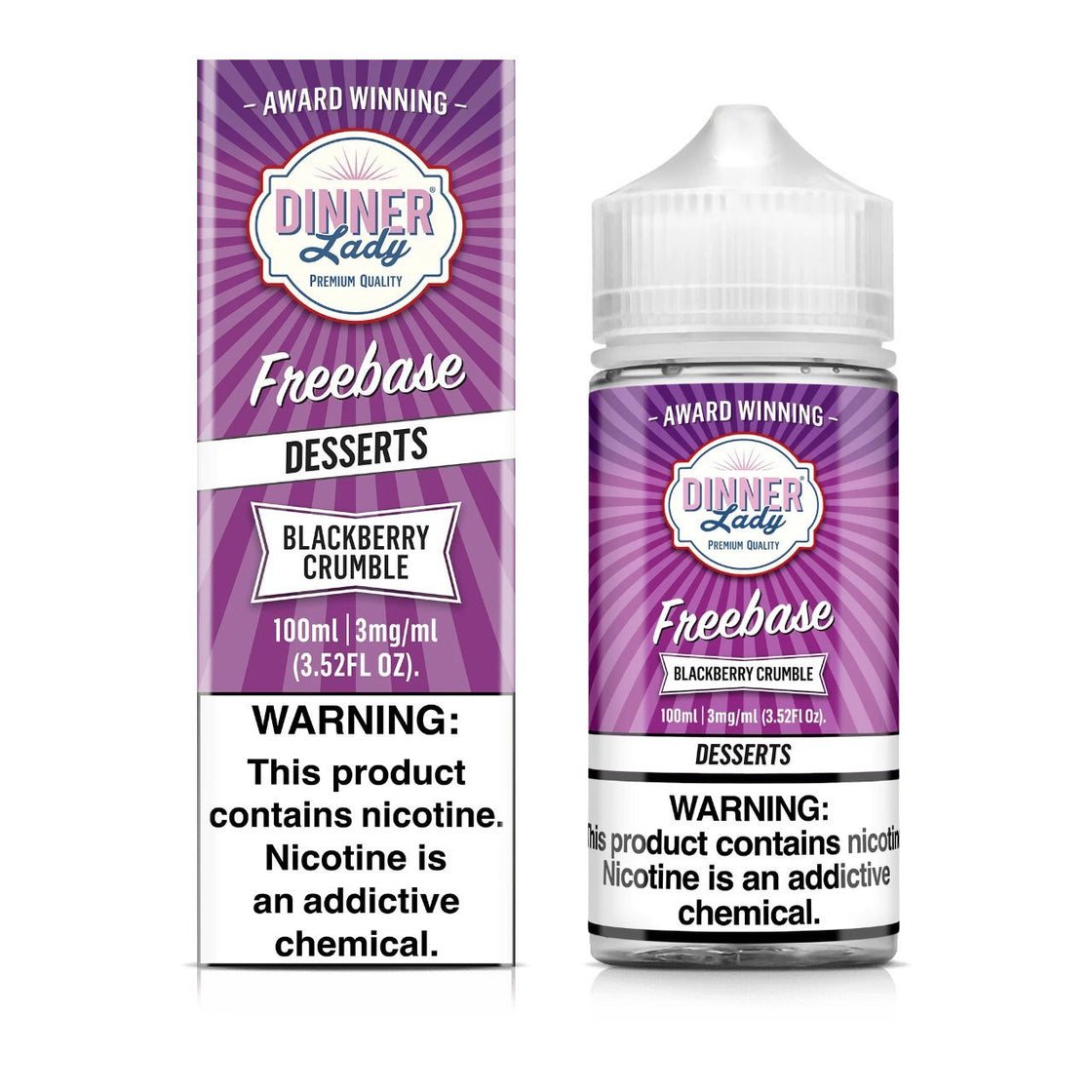 Líquido Dinner Lady Blackberry Crumble 100ml E-Juice - Tienda Vapor