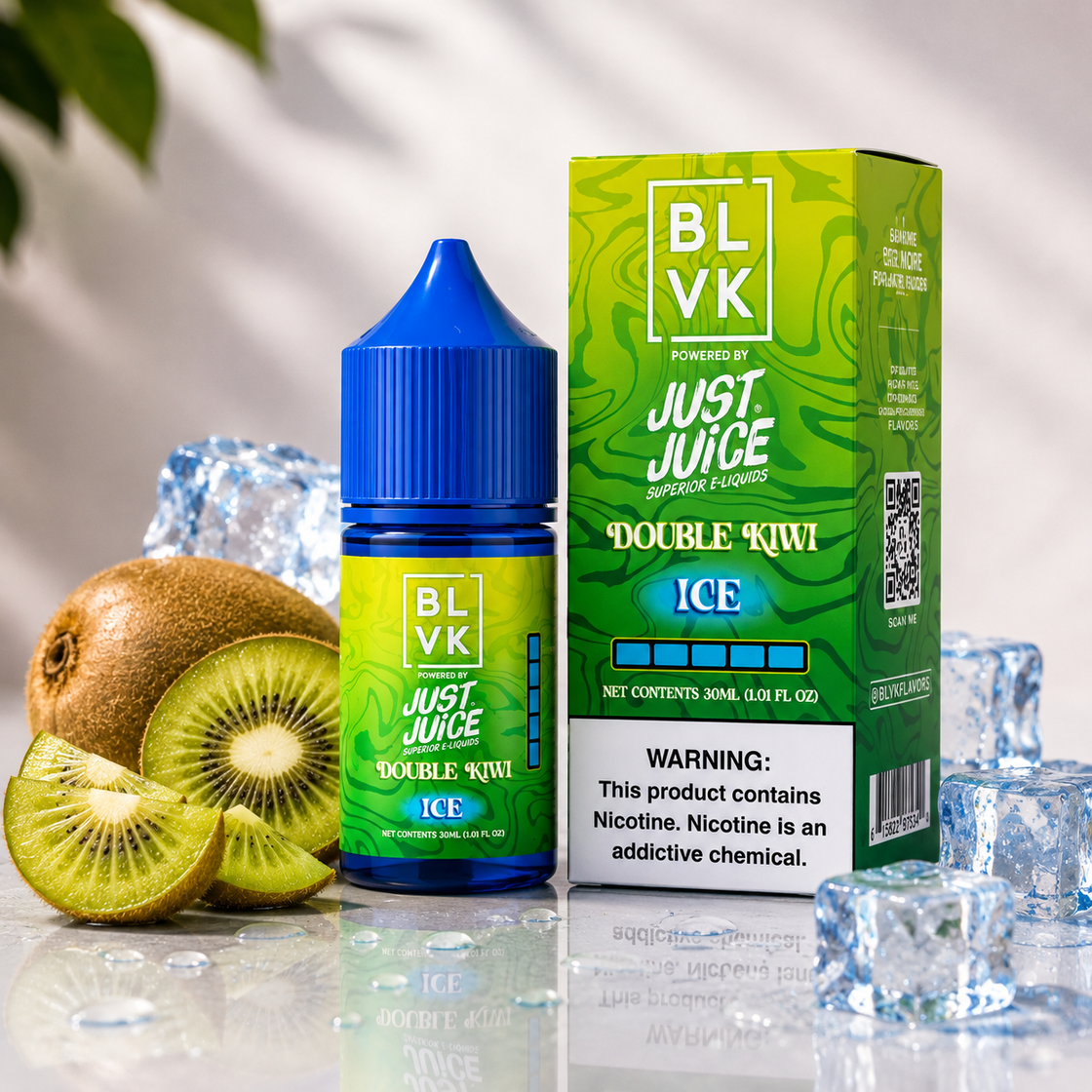 Líquido BLVK x Just Juice Salt Nic Double Kiwi Ice 30ml - Tienda Vapor