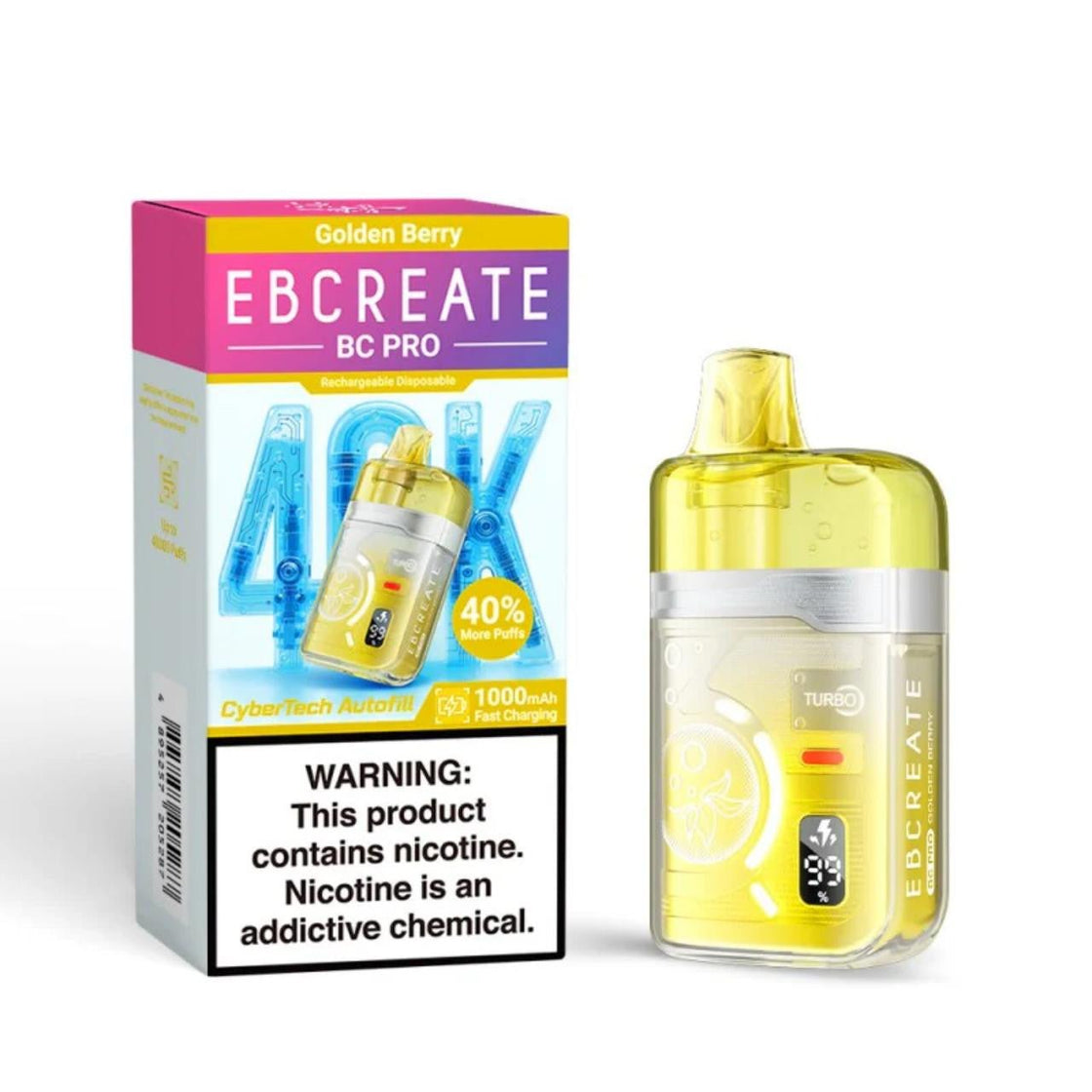 Pod Descartable Elfbar EBCreate 40K Golden Berry - Tienda Vapor
