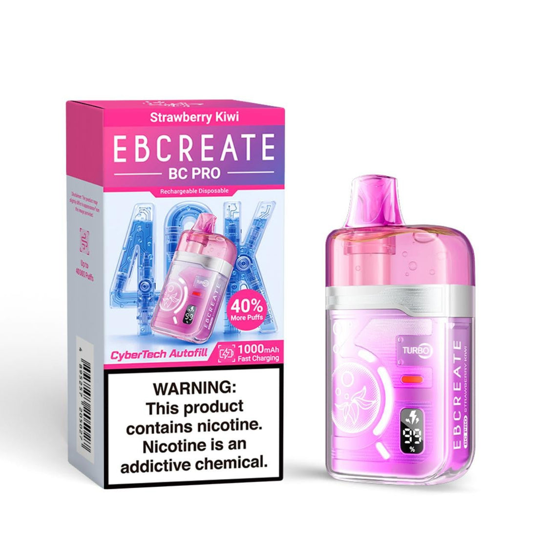 Pod Descartable Elfbar EBCreate 40K Strawberry Kiwi - Tienda Vapor