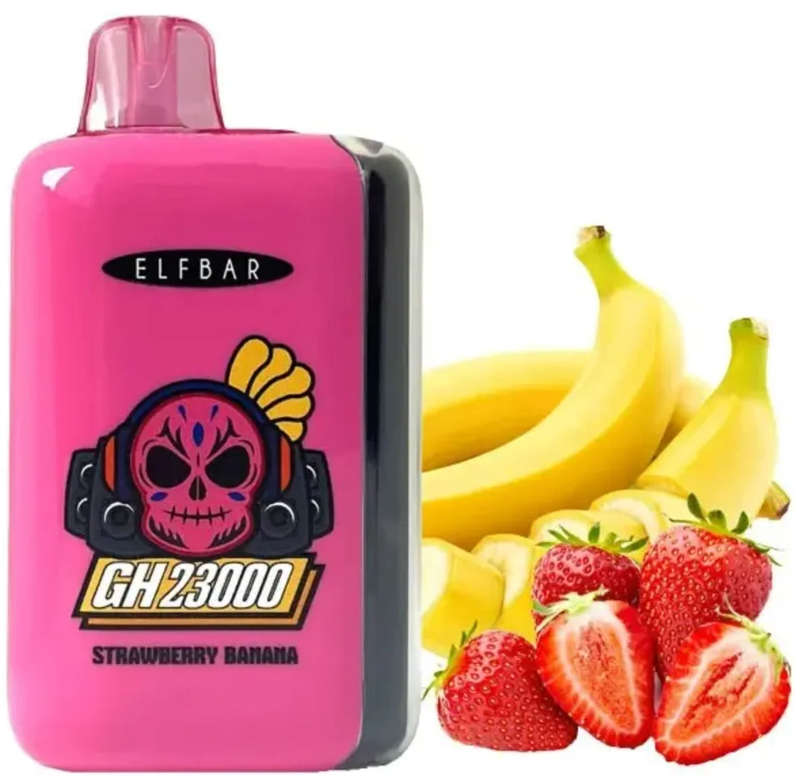 Pod descartable ElfBar Strawberry Banana GH23000 Puffs - Tienda Vapor