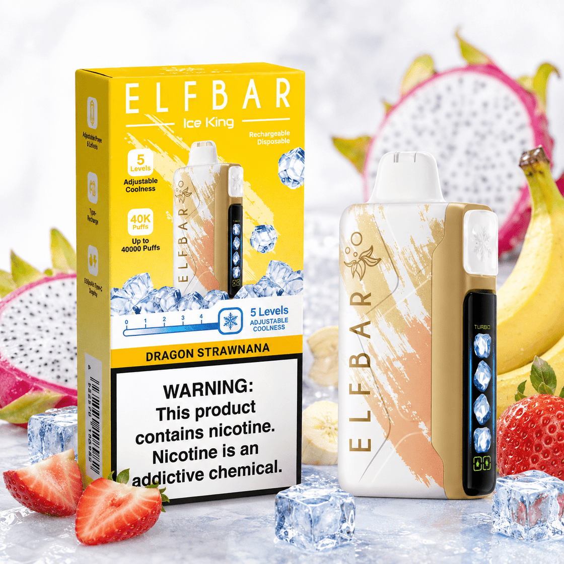 Pod descartable ElfBar Ice King 40000 Puffs Dragon Strawnana - Tienda Vapor