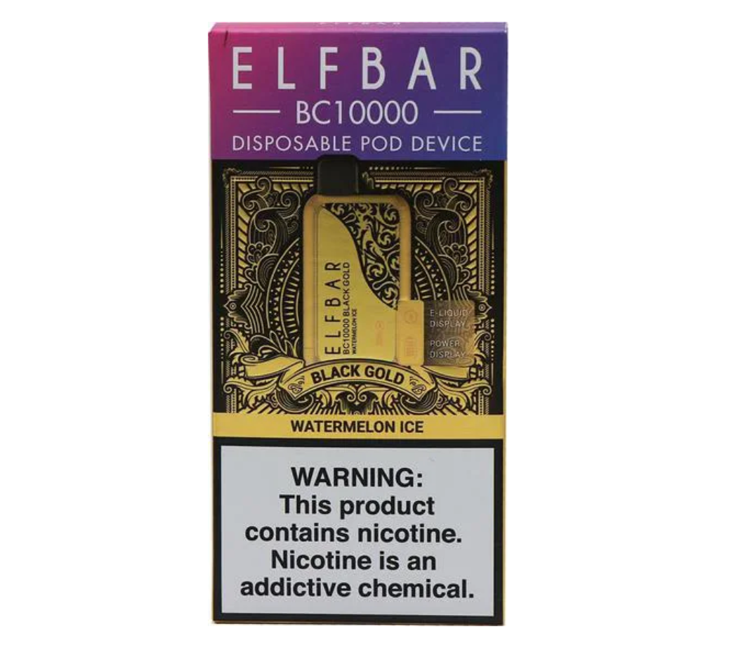 Pod descartable ElfBar BC10000 Black Gold Watermelon Ice - Tienda Vapor