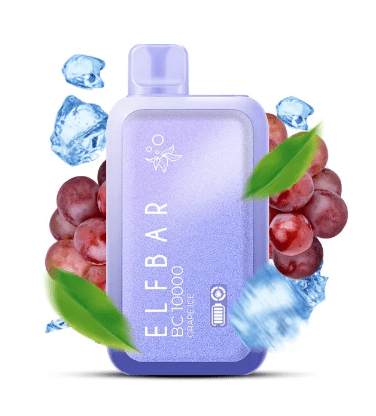 Pod descartable ElfBar Grape Ice BC10000 Puffs - Tienda Vapor