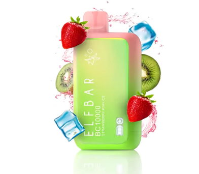 Pod descartable ElfBar Strawberry Kiwi Ice BC10000 Puffs - Tienda Vapor