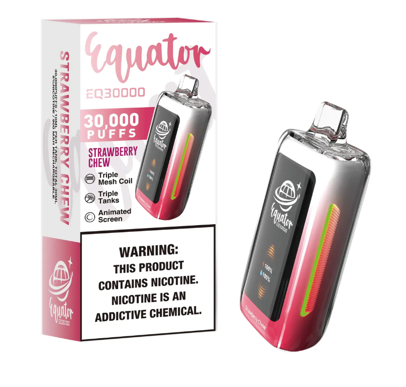 Pod descartable Equator EQ30000 puffs Strawberry Chew - Tienda Vapor