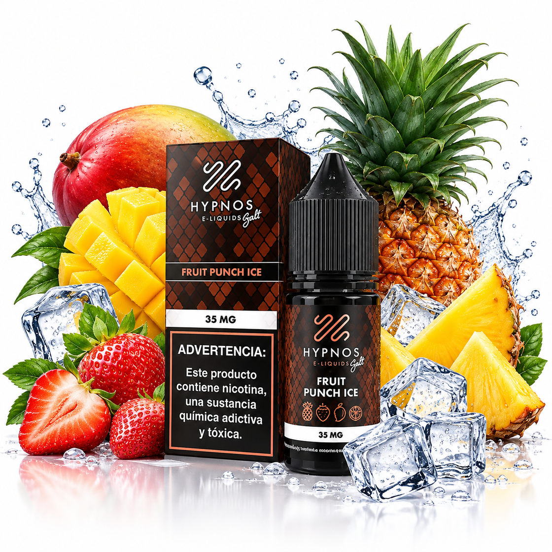 Líquido Hypnos Salt Nic Fruit Punch Ice 30ml - Tienda Vapor