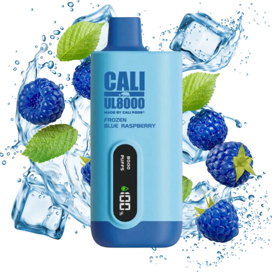 Pod descartable Cali UL8000 Cero Nicotina Frozen Blue Raspberry 8000 puffs - Tienda Vapor