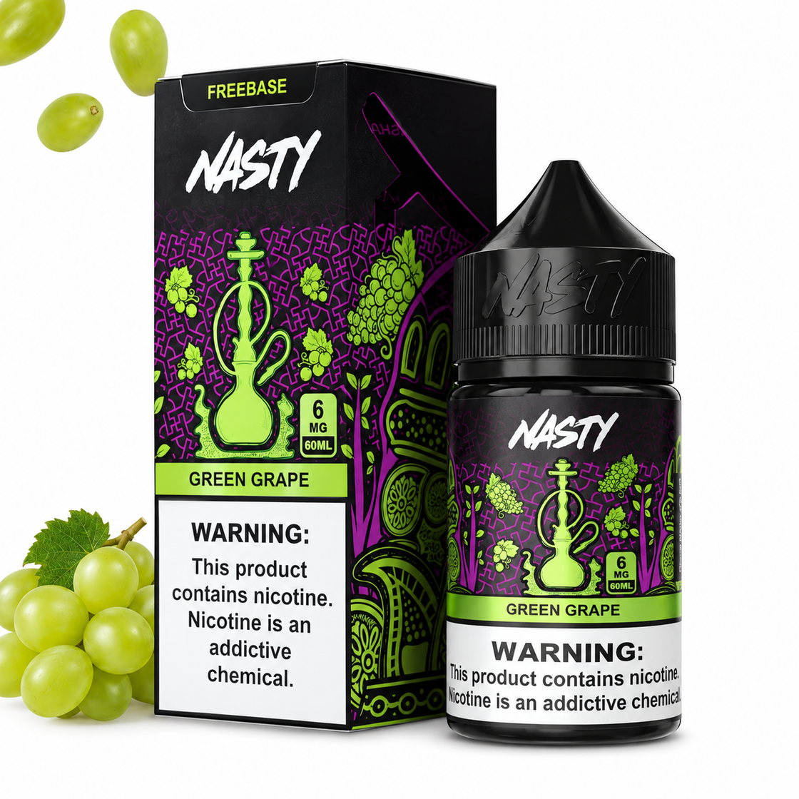 Líquido Nasty Green Grape Shisha 60ml