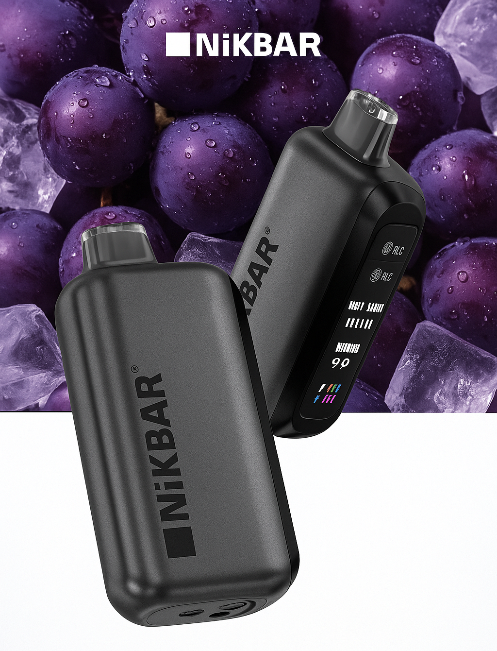 Pod descartable Nikbar 40000 puffs Grape Ice Nic - Tienda Vapor