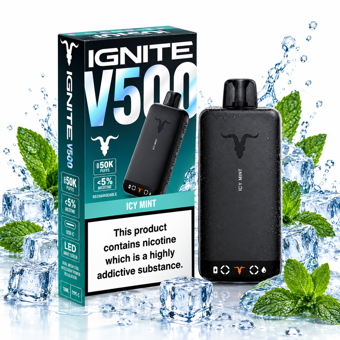 Pod descartable Ignite V500 50000 puffs Icy Mint