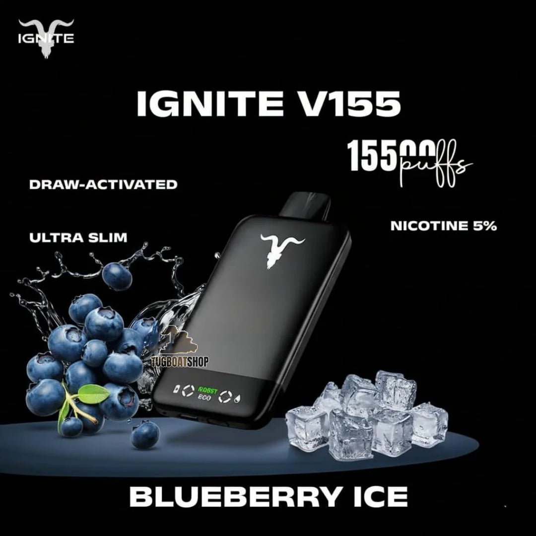 Pod descartable Ignite V155 Ultra Slim 15500 Puffs Blueberry Ice - Tienda Vapor