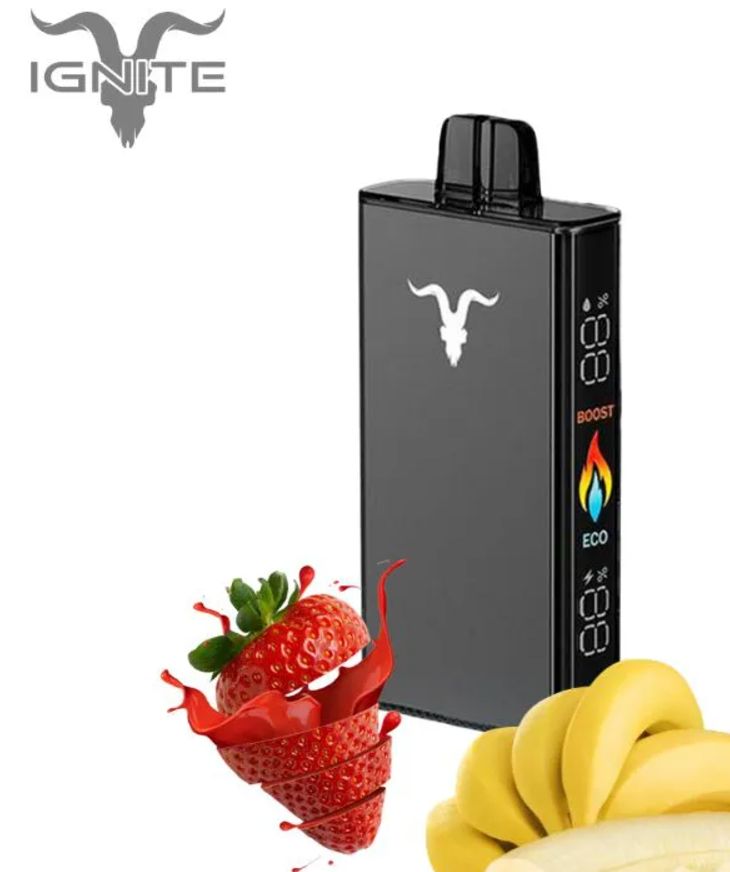 Pod descartable Ignite V250 Strawberry Banana 25000 puffs - Tienda Vapor