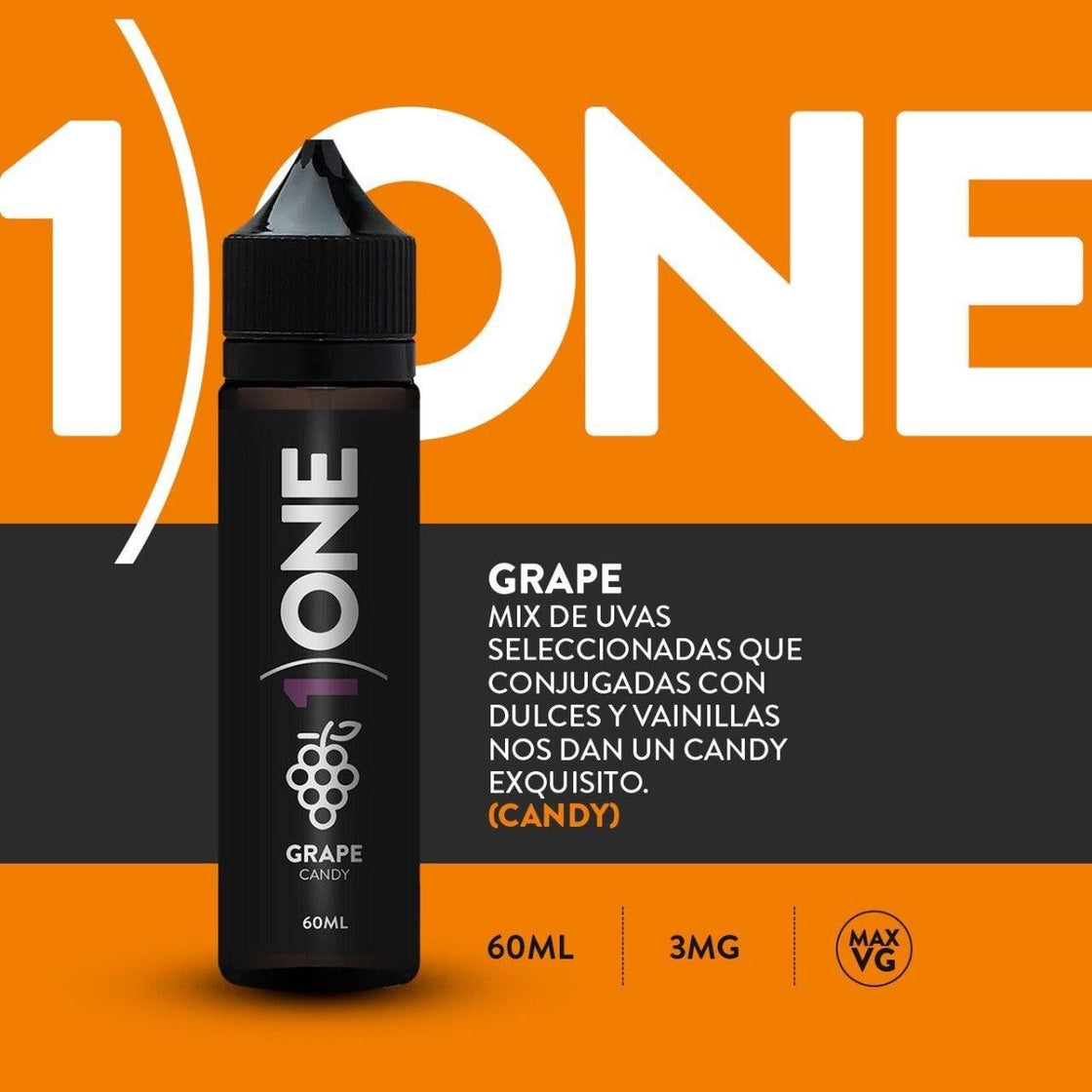 Líquido One Grape 60ml - Tienda Vapor