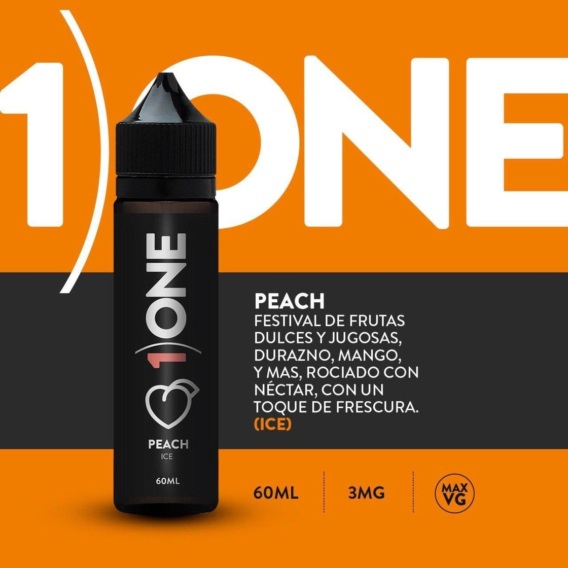 Líquido One Peach 60ml - Tienda Vapor