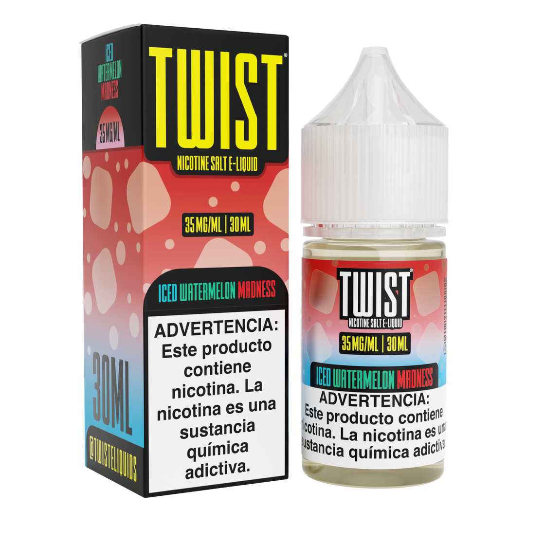 Liquido Twist Salt Nic Iced Watermelon Madness 30ml - Tienda Vapor